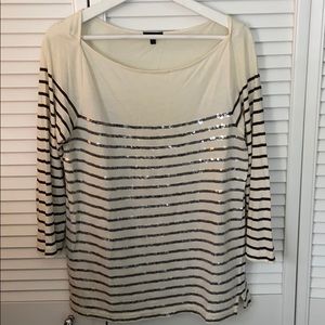 J Crew Sequin Striped Shirt